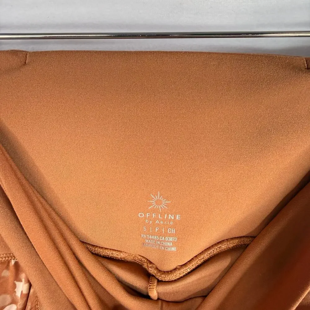 Aerie Offline Brown Spotted Skort Small